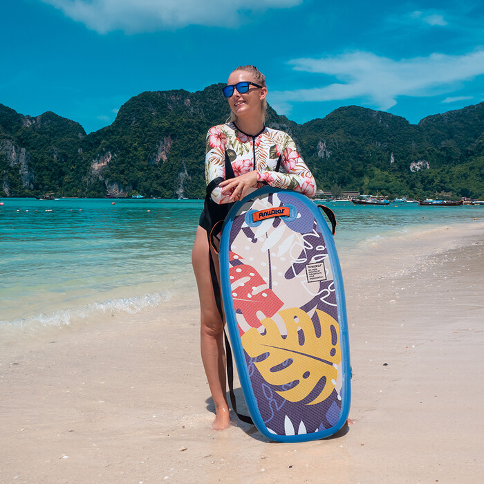 Vaikiška pripučiama irklentė Bodyboard – mėlyni lapai